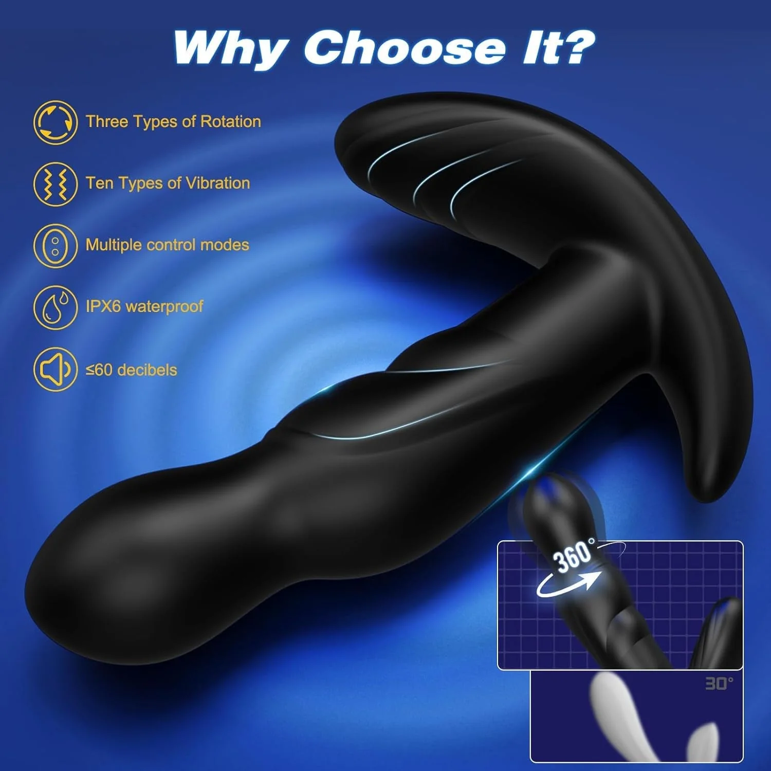 OrbitBliss 360° Rotating Prostate Massager | Remote Vibe - Image 5
