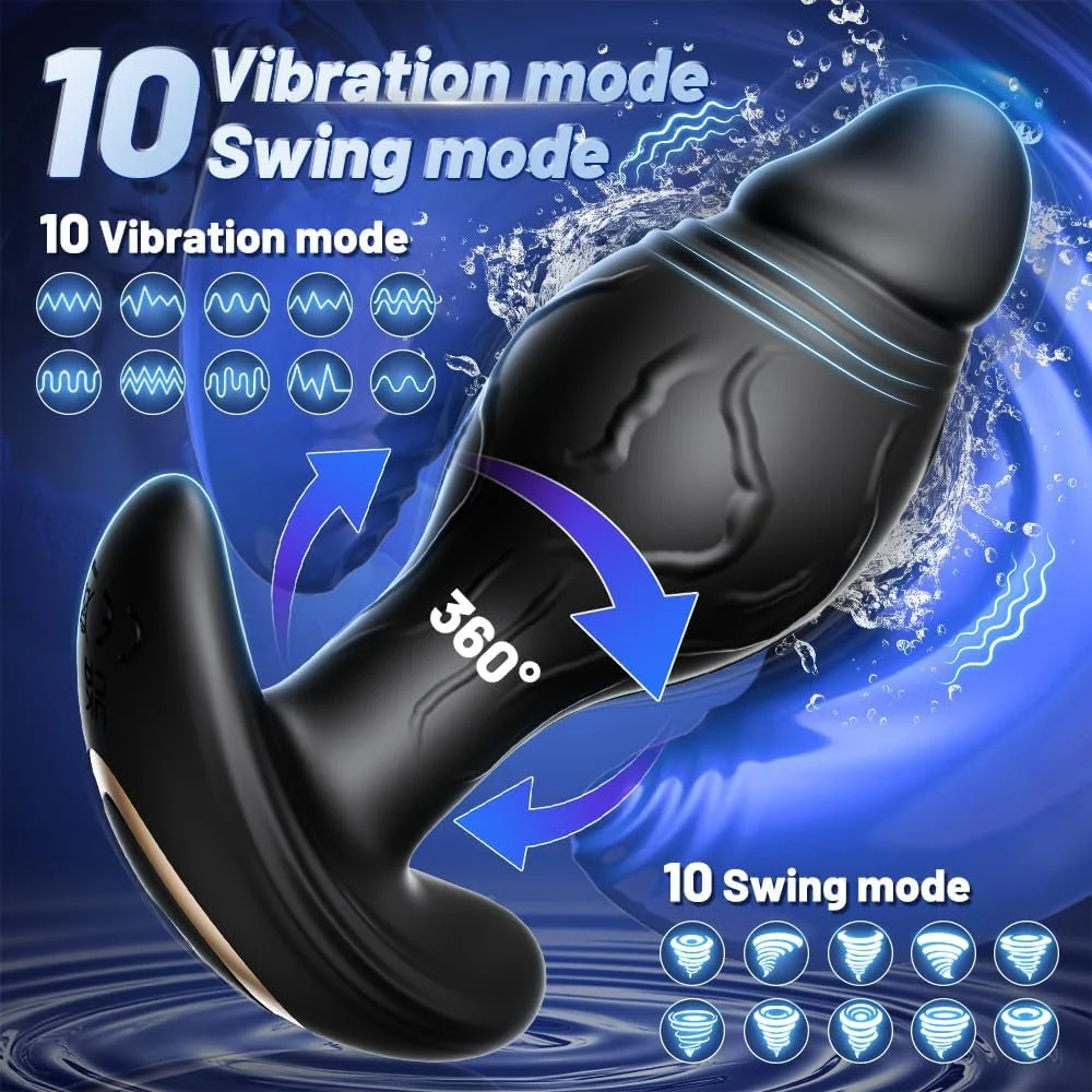 OrbitLush AI Sync Rotating Prostate Vibrator Butt Plug - Image 2