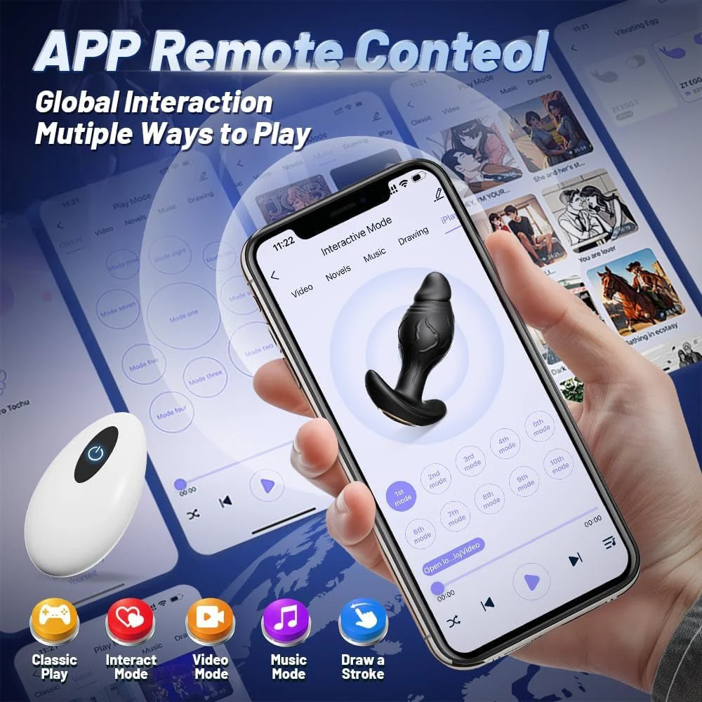 OrbitLush AI Sync Rotating Prostate Vibrator Butt Plug - Image 4