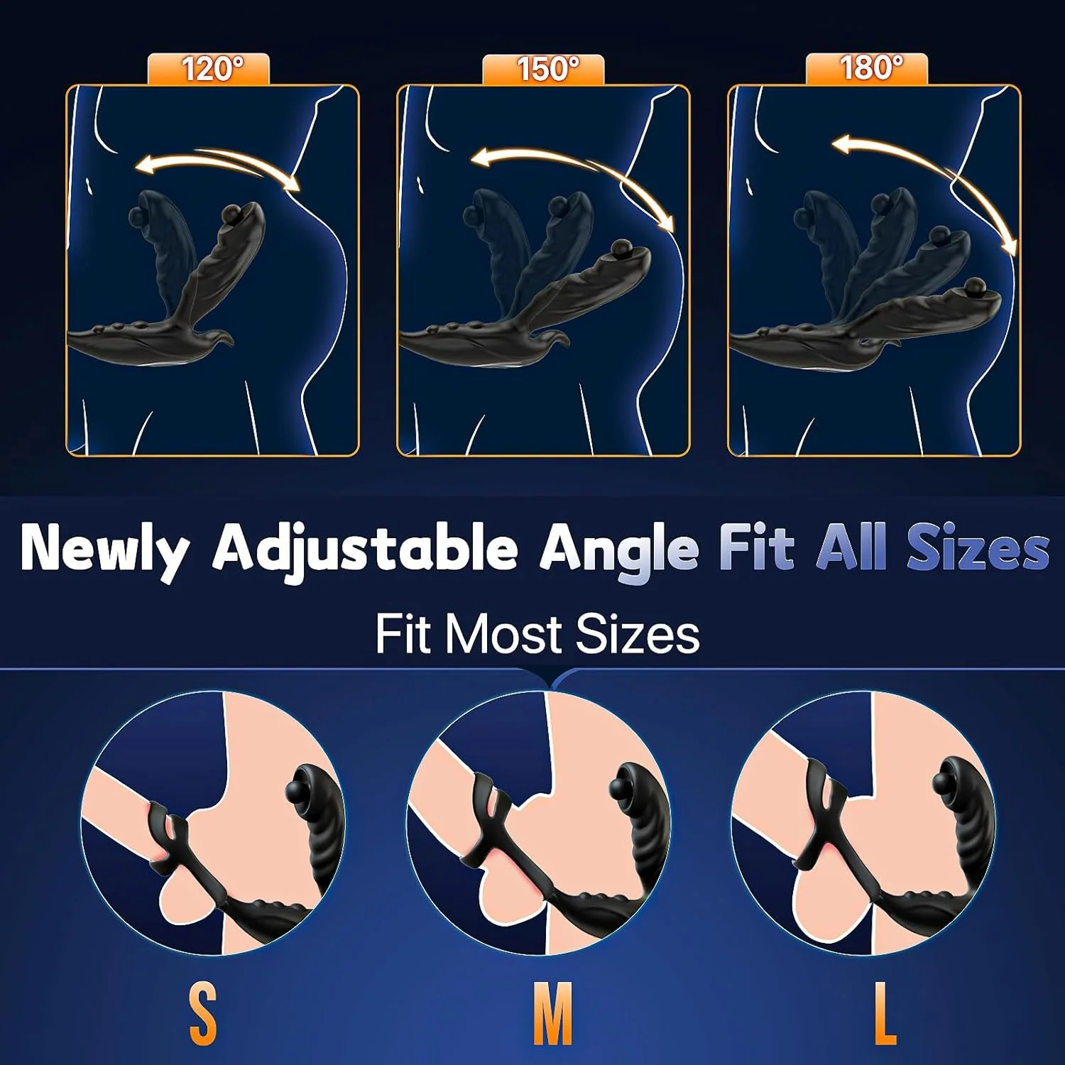 OrbitNoir Thrusting Prostate Massager Cock Ring 7 Modes - Image 5