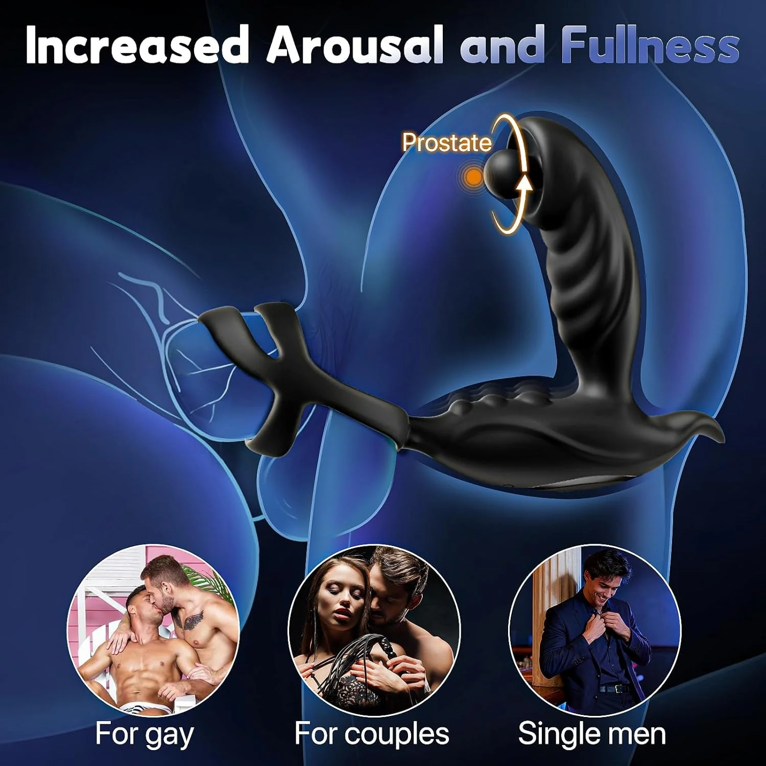 OrbitNoir Thrusting Prostate Massager Cock Ring 7 Modes - Image 6