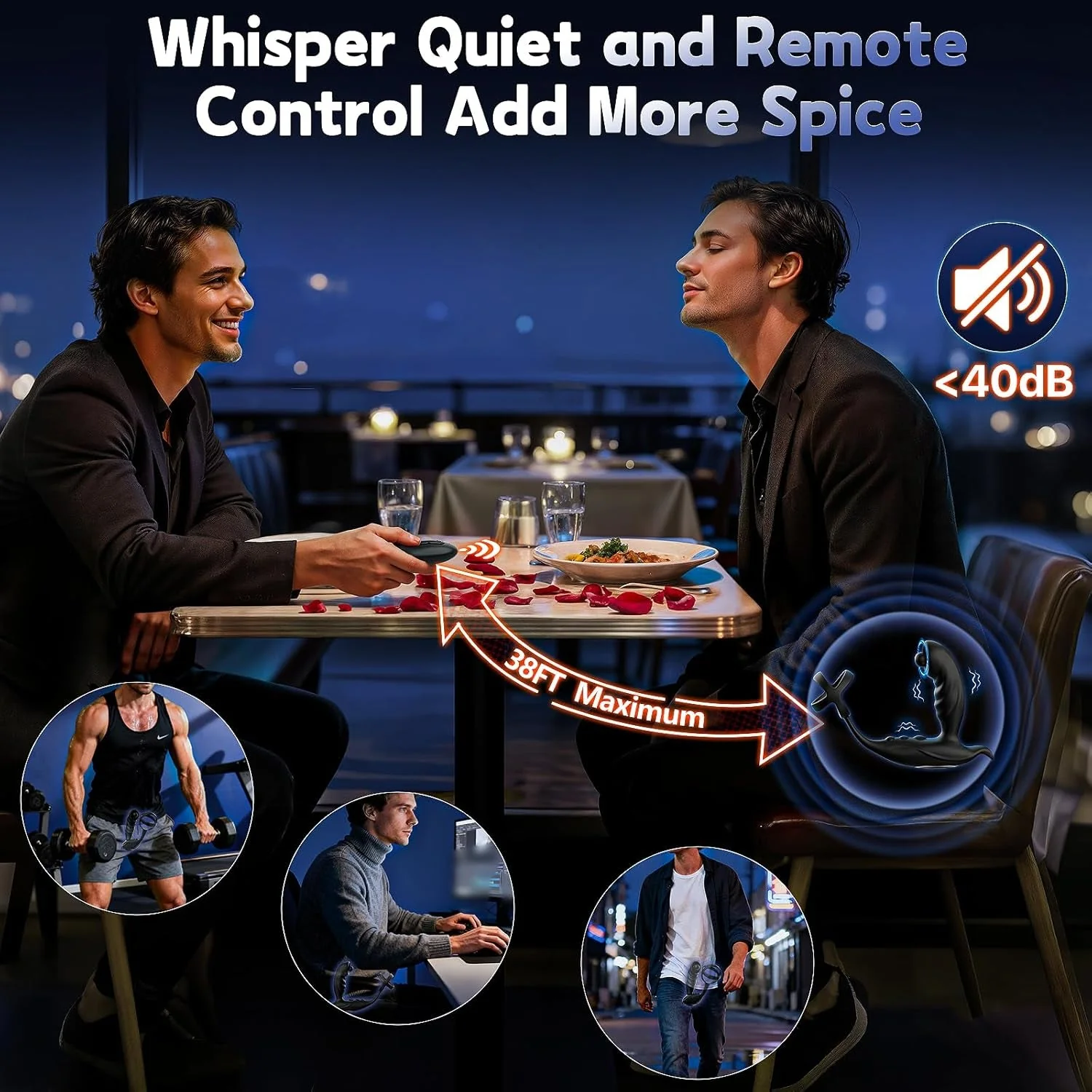 OrbitNoir Thrusting Prostate Massager Cock Ring 7 Modes - Image 7