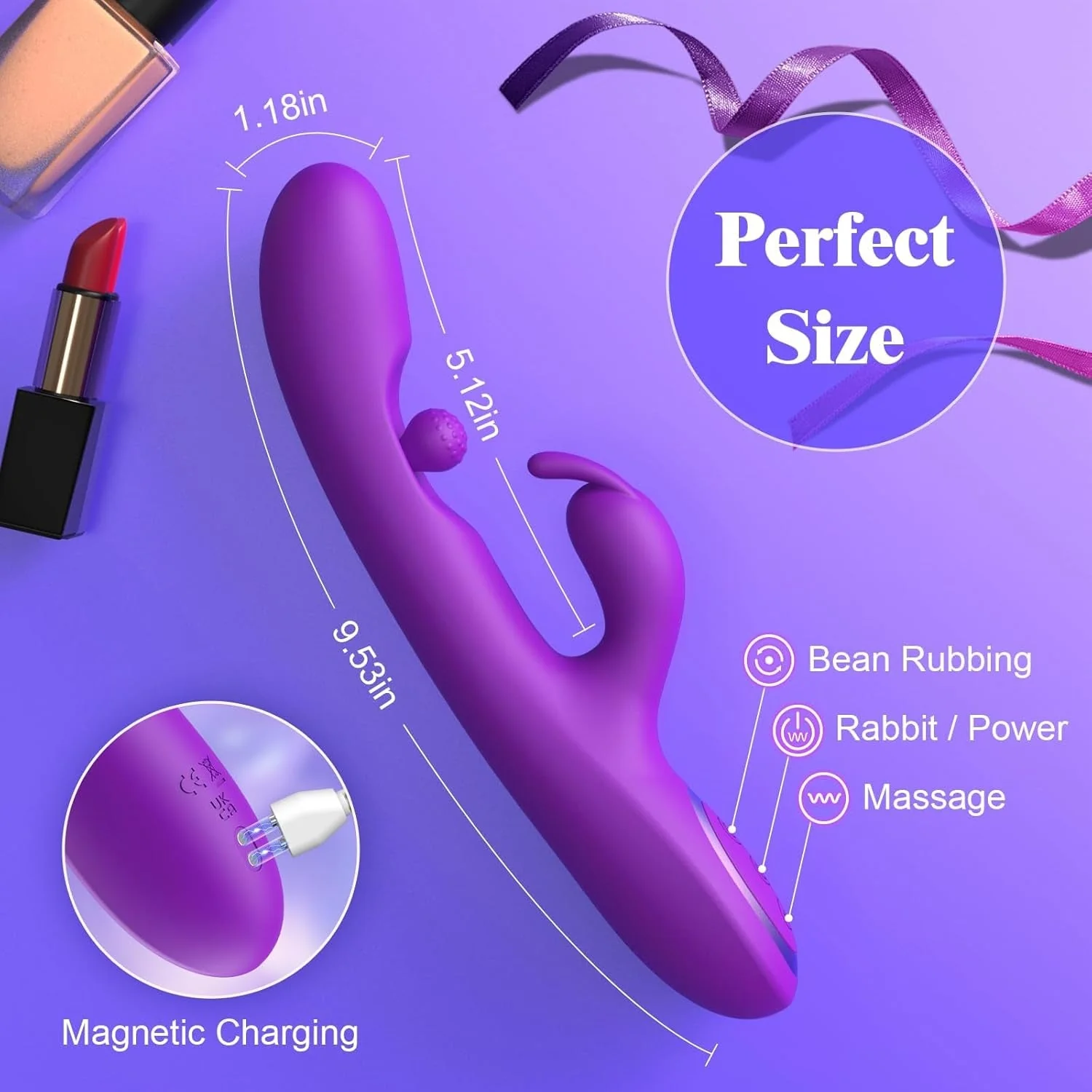 OrbitPulse 3-in-1 Bead Rabbit Vibrator - Image 6
