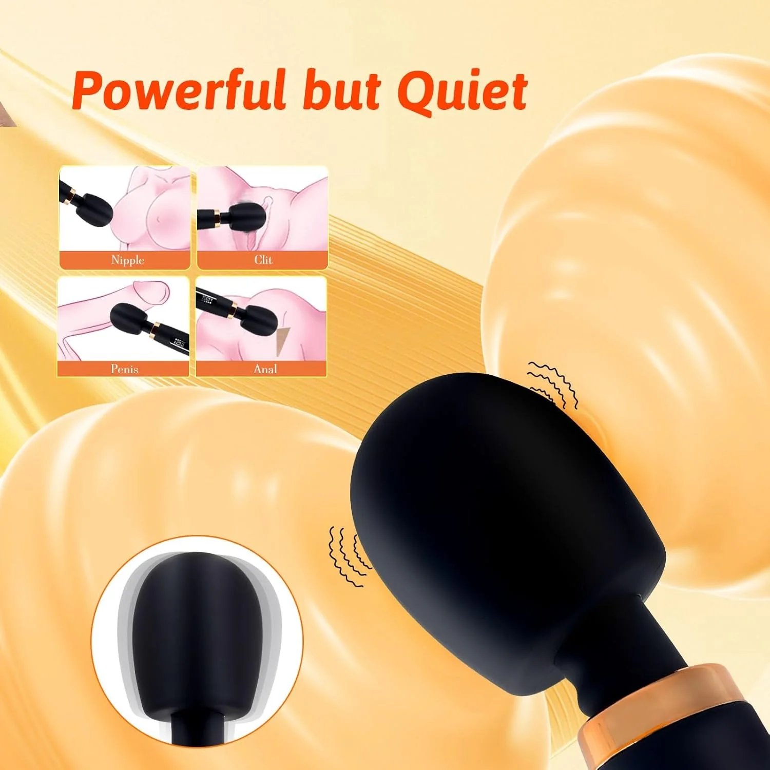 OrbLux Premium 10 Pattern Wand Massager Vibrator - Image 5