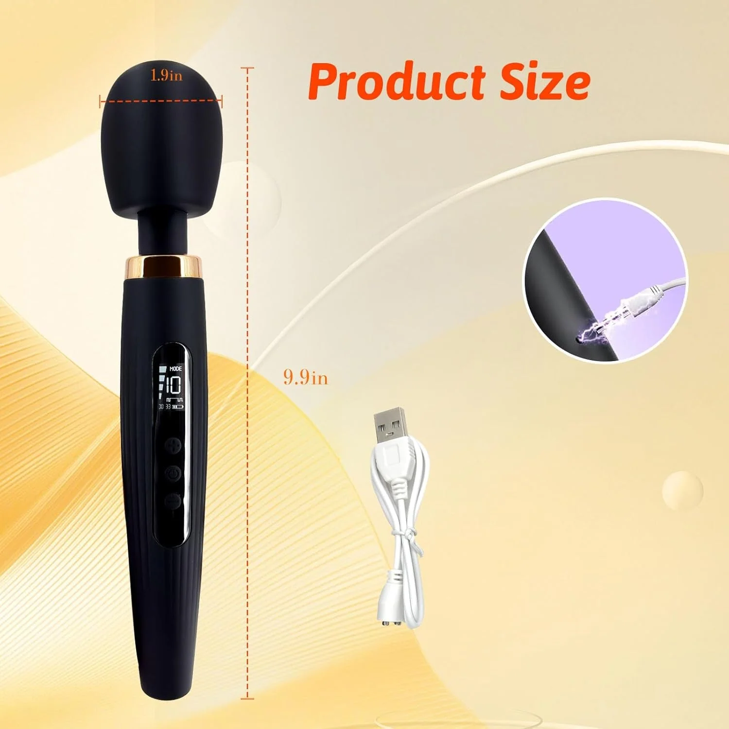 OrbLux Premium 10 Pattern Wand Massager Vibrator - Image 6