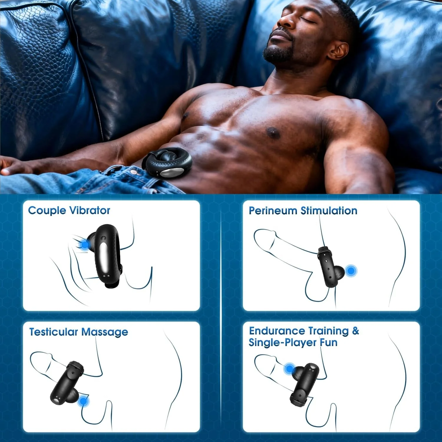 OrbPlay Adjustable Cock Ring Clit Stimulator 10 Modes | App Control - Image 2