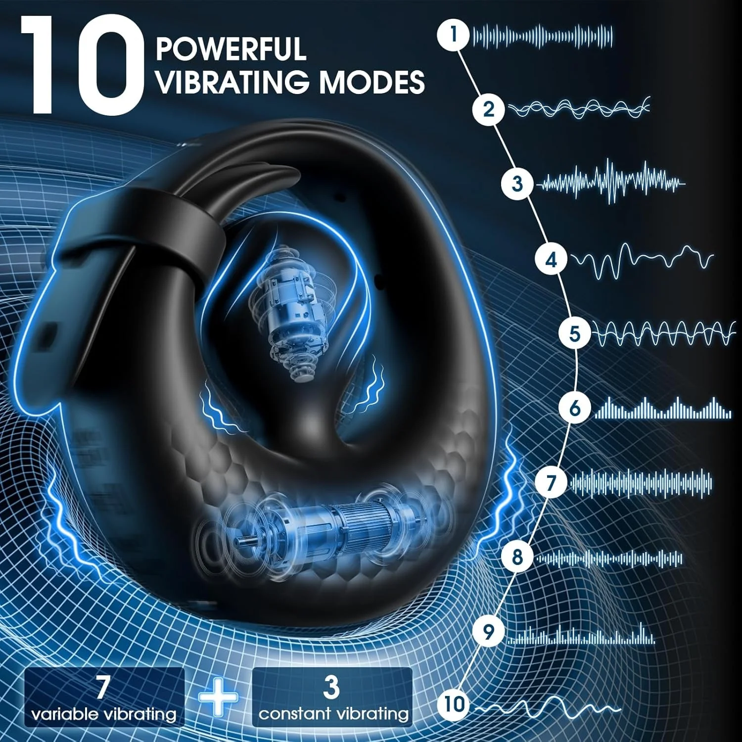 OrbPlay Adjustable Cock Ring Clit Stimulator 10 Modes | App Control - Image 3