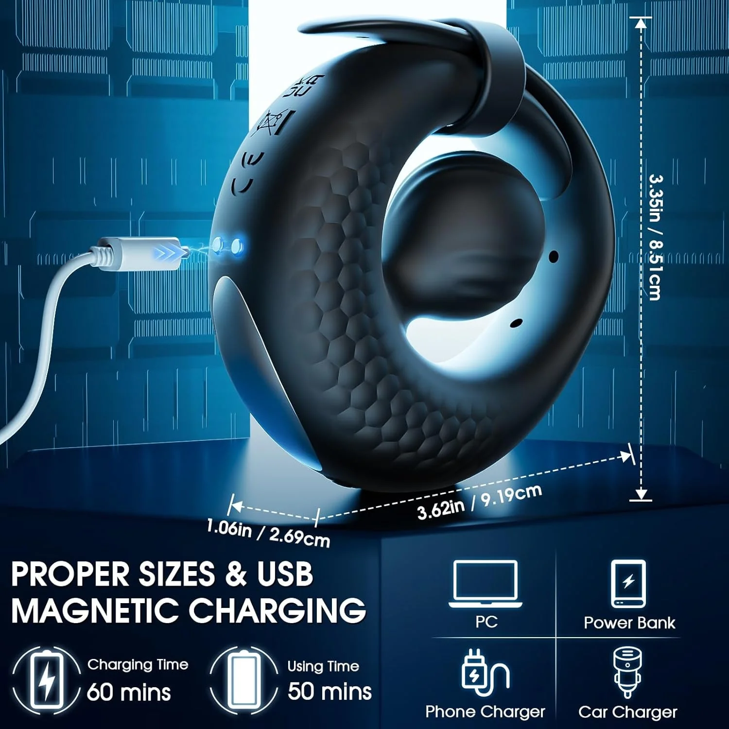 OrbPlay Adjustable Cock Ring Clit Stimulator 10 Modes | App Control - Image 7