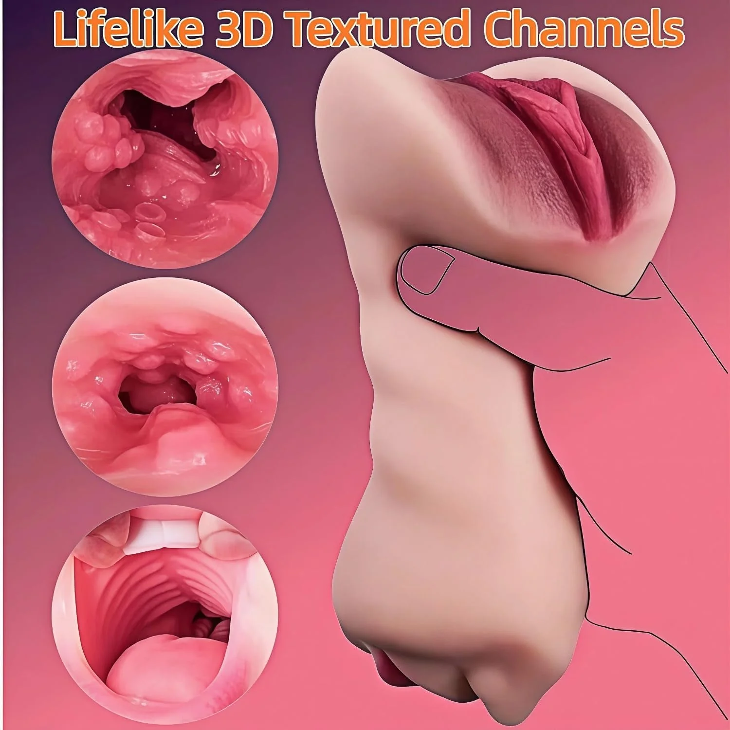 PalmMuse Realistic Pocket Pussy Stroker - Image 3
