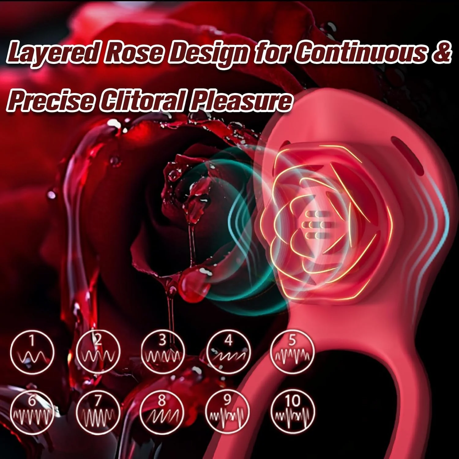 PetalLush Rose Couples Wearable Clitoral Vibrator - Image 5
