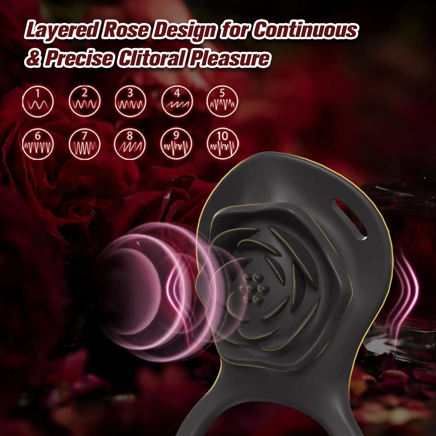 PetalThrob Strap-On Couples Rose Clitoral Vibrator - Image 4