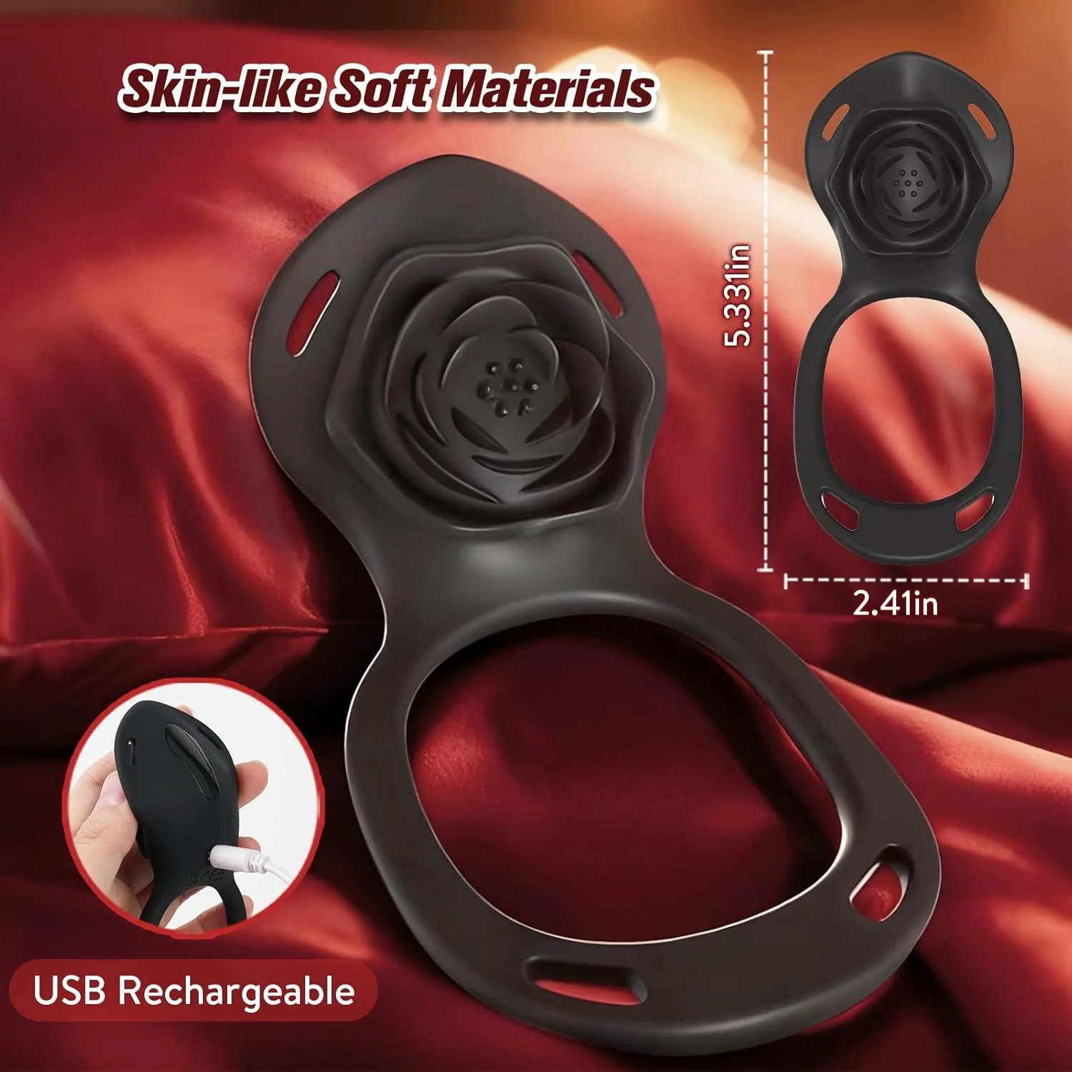 PetalThrob Strap-On Couples Rose Clitoral Vibrator - Image 9