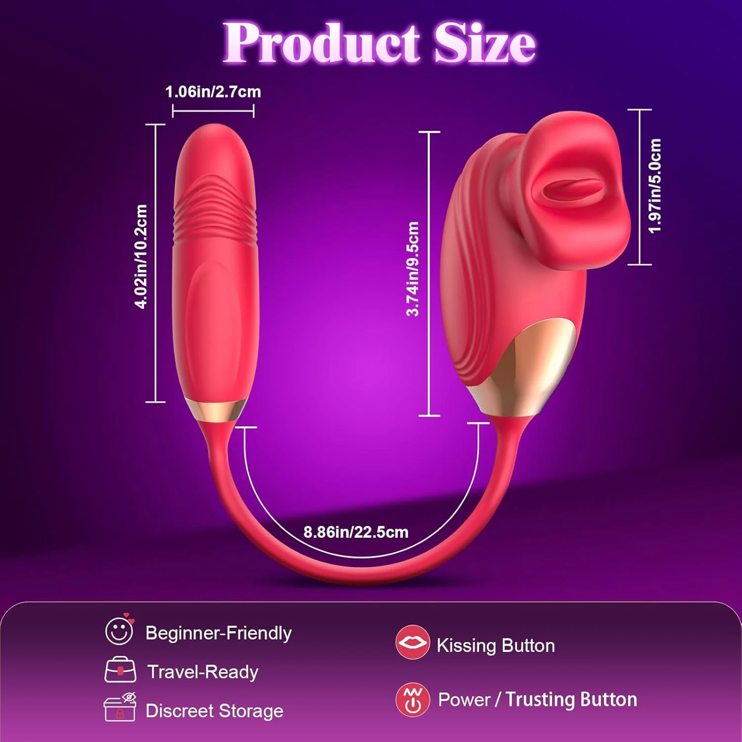 PetalThrust Rose Vibrator – Lick & Thrust 2-in-1 - Image 6