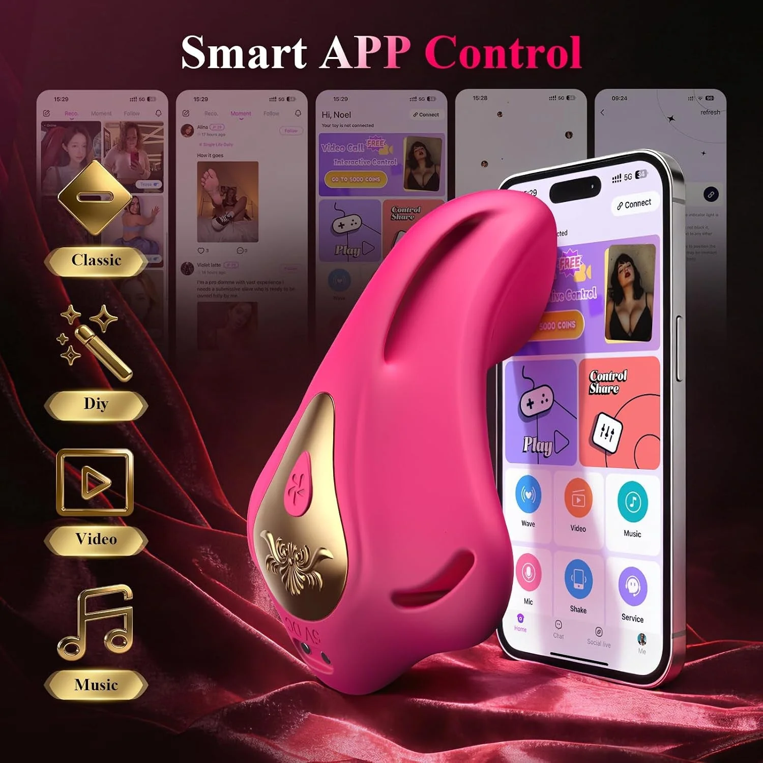 PlayMate App-Control Wearable Butterfly Couples Vibrator - Image 9
