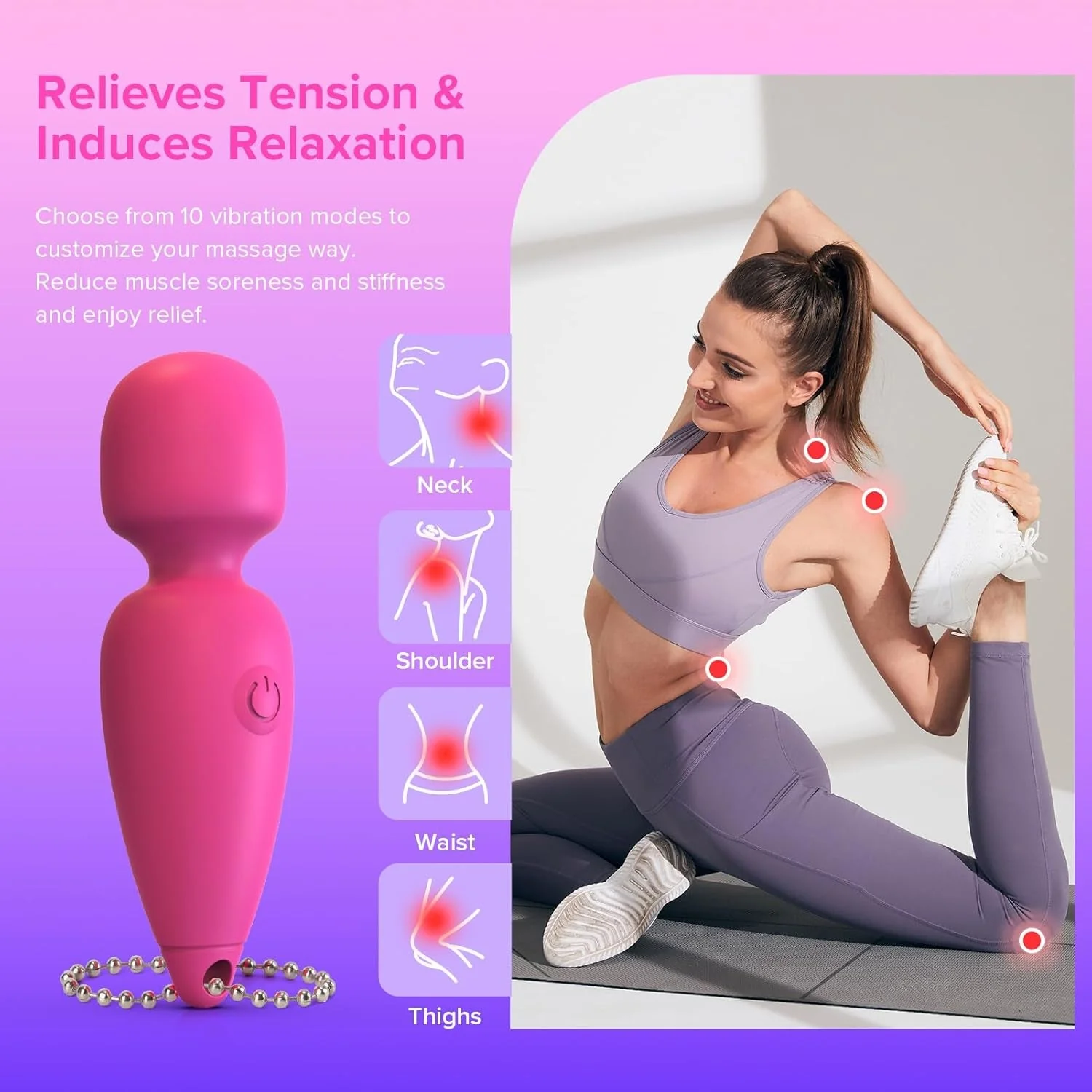 PocketWand Mini Bullet Wand Vibrator - Image 3