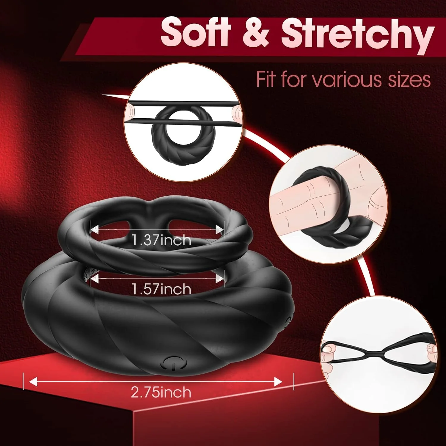 PowerLock Dual Vibrating Penis Ring - Image 6