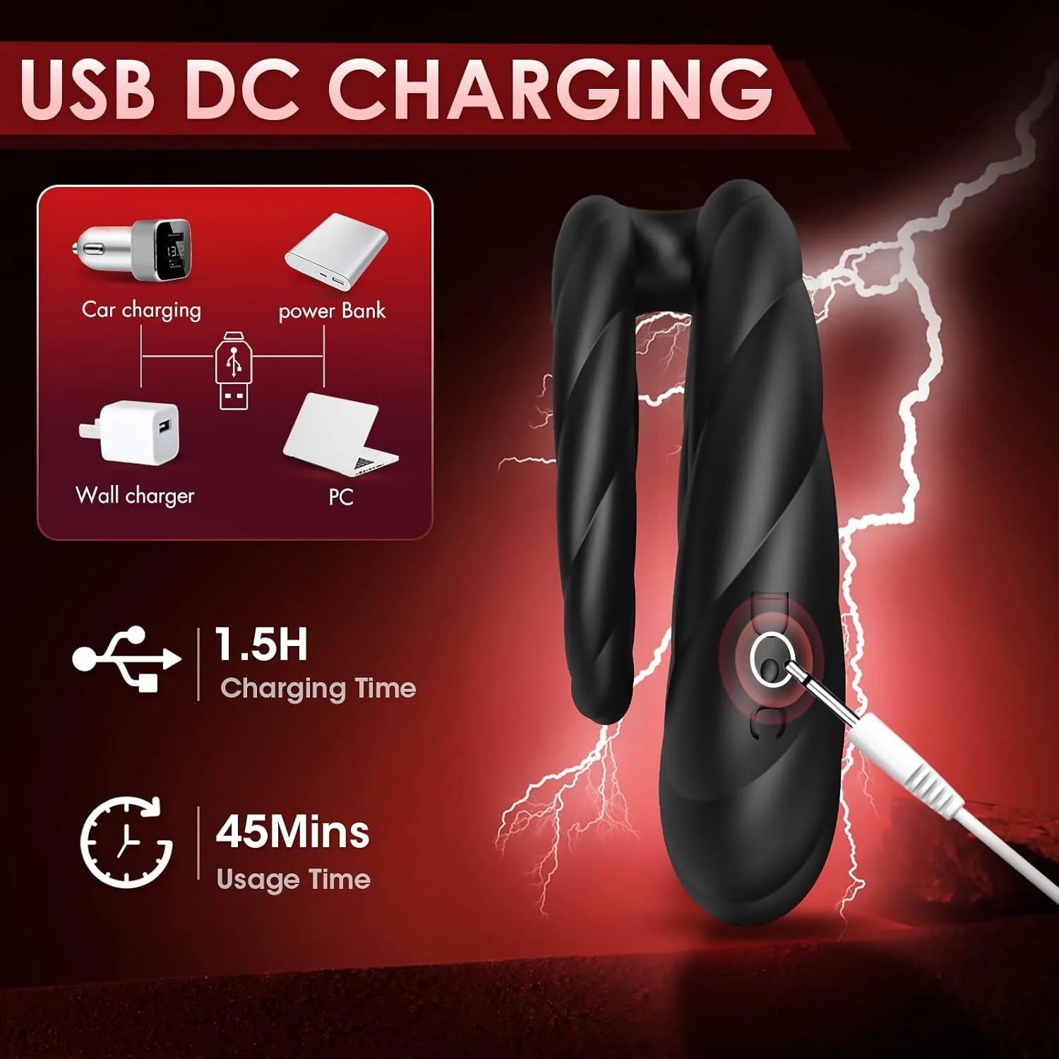 PowerLock Dual Vibrating Penis Ring - Image 9