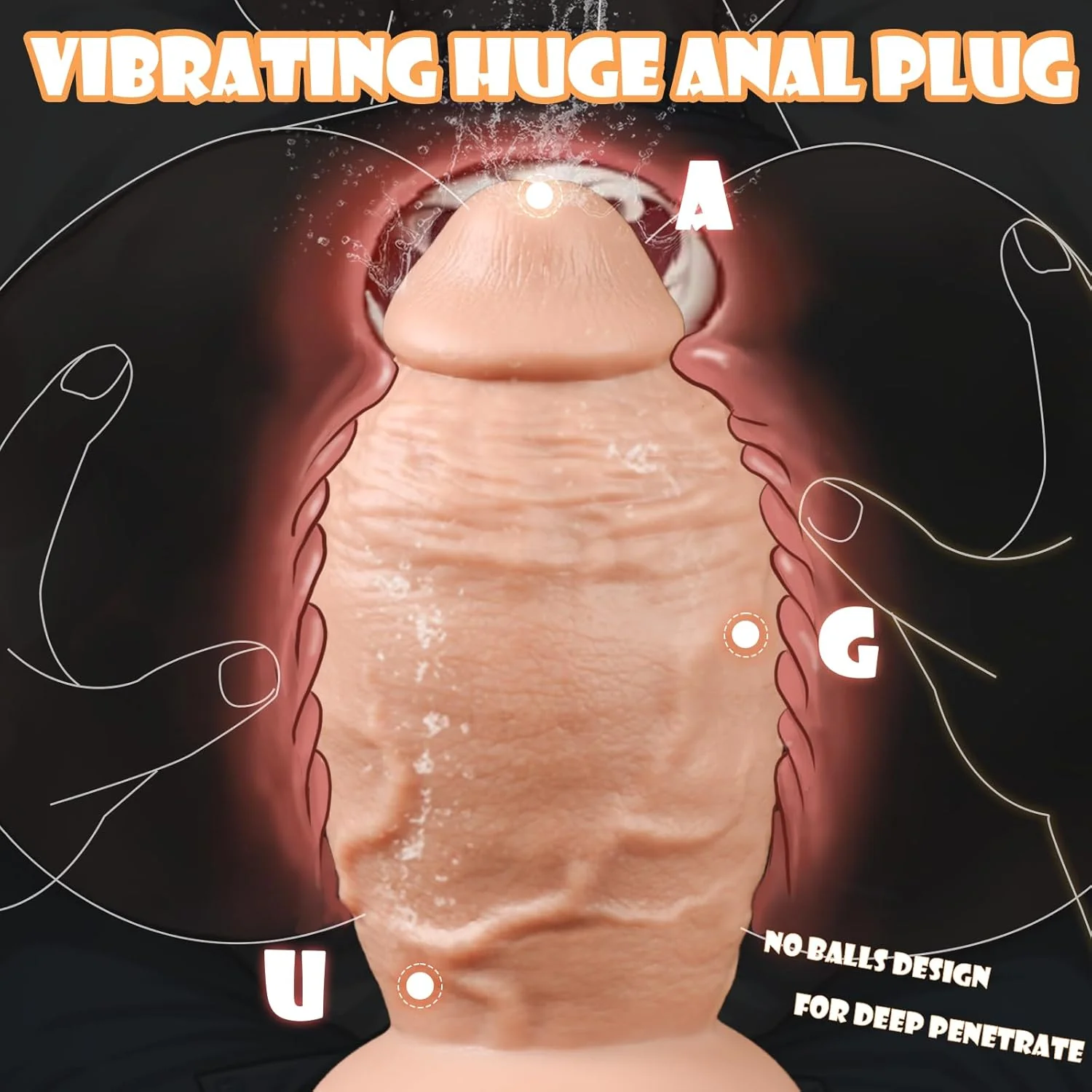 PowerThick 8.5" Huge Vibrating Dildo - Image 4