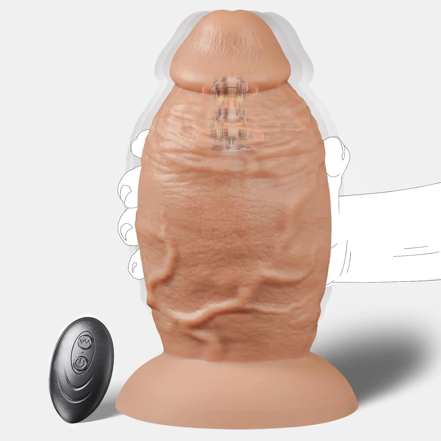 PowerThick 8.5" Huge Vibrating Dildo - Image 9