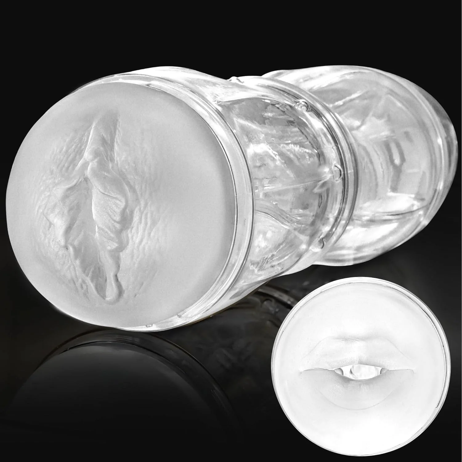 PrismVault Clear Dual Entry Male Stroker Fleshlight - Image 2
