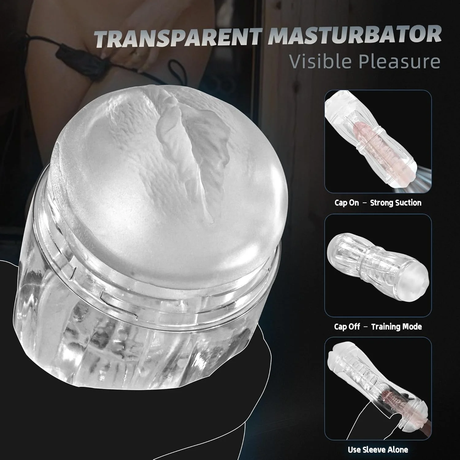 PrismVault Clear Dual Entry Male Stroker Fleshlight - Image 3
