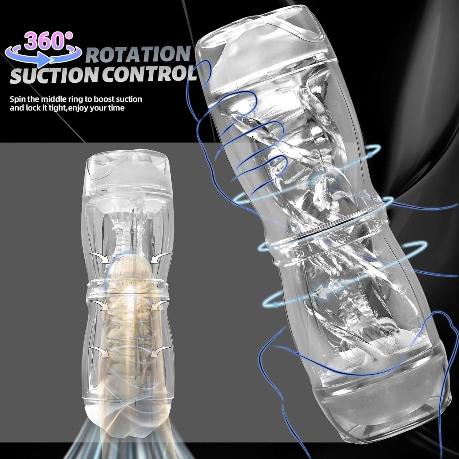 PrismVault Clear Dual Entry Male Stroker Fleshlight - Image 4