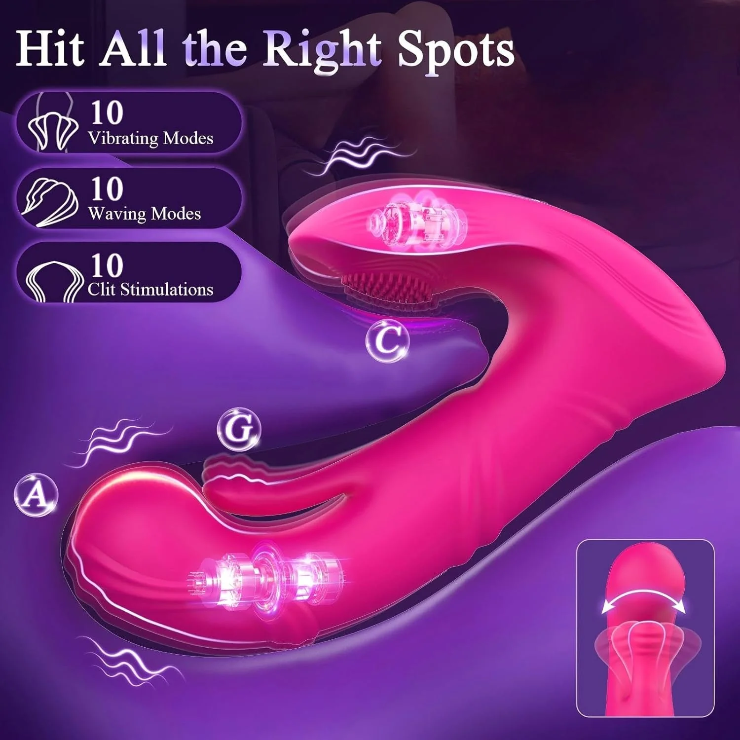 PulseButterfly App/Remote Control Wearable Couples Dildo Vibrator - Image 2