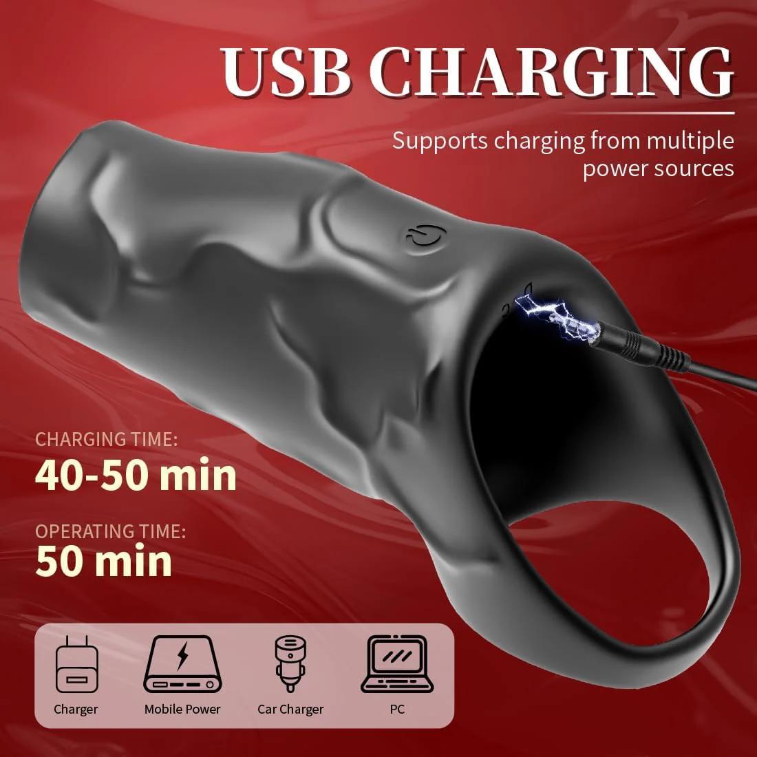 PulseGrip Vibrating Penis Sleeve - Image 5