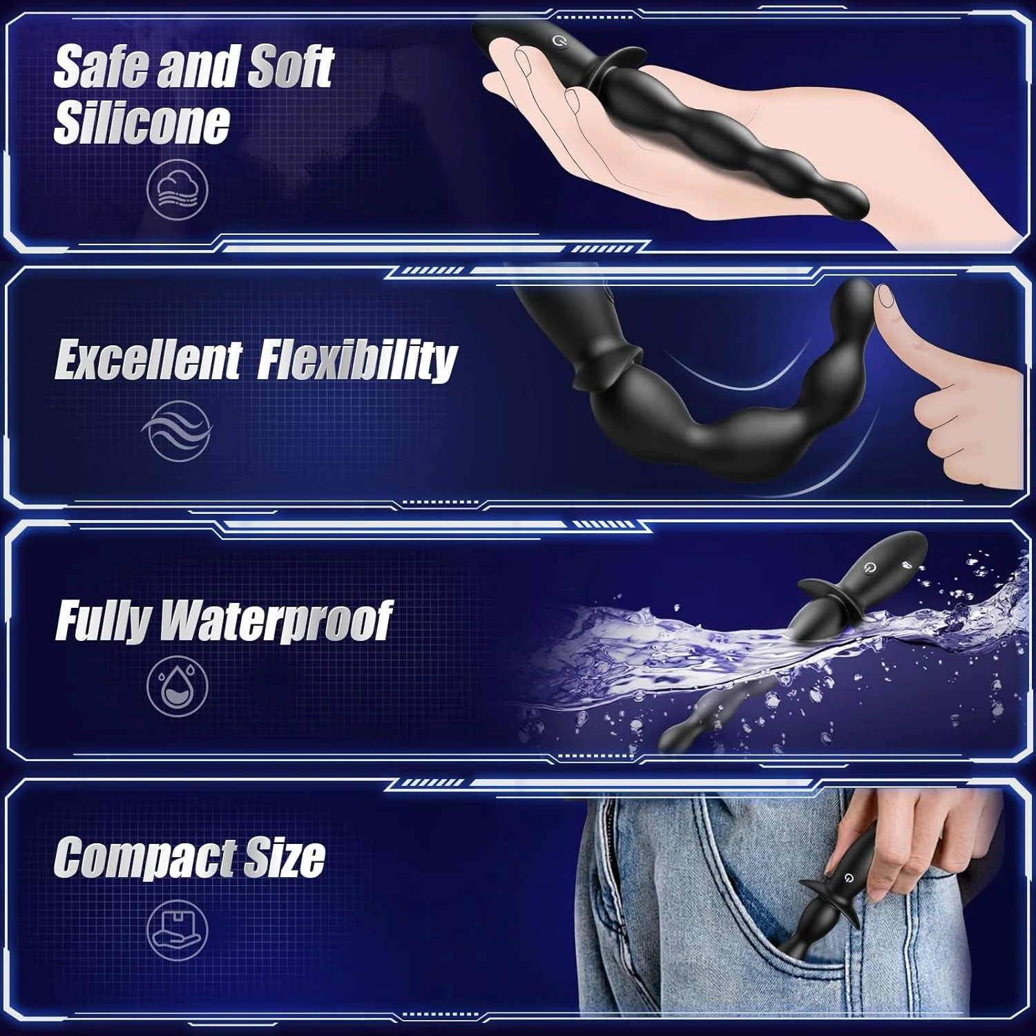 PulseLadder App-Control Anal Beads Vibrator - Image 7