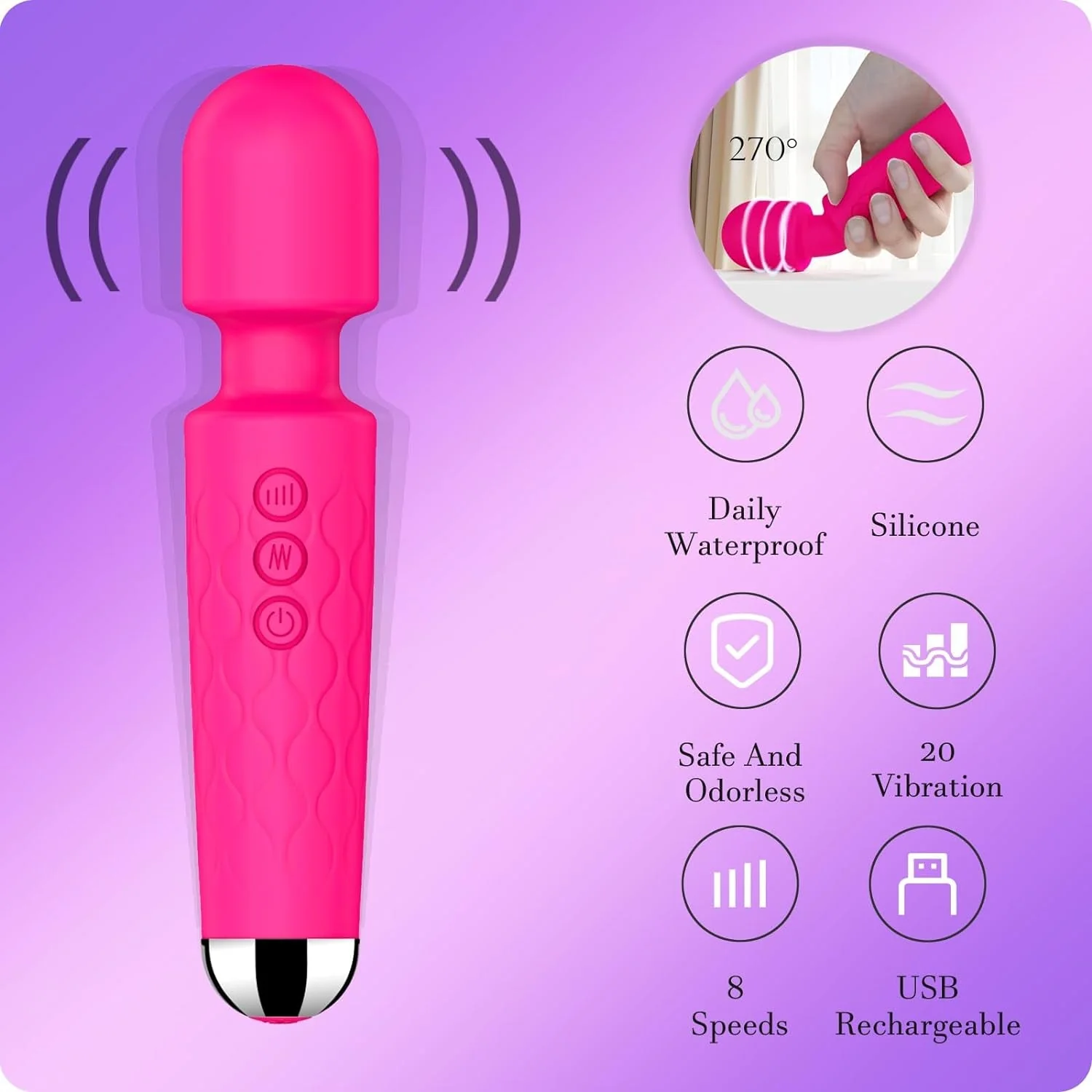 PulseMini G-Spot Wand Vibrator - Image 7