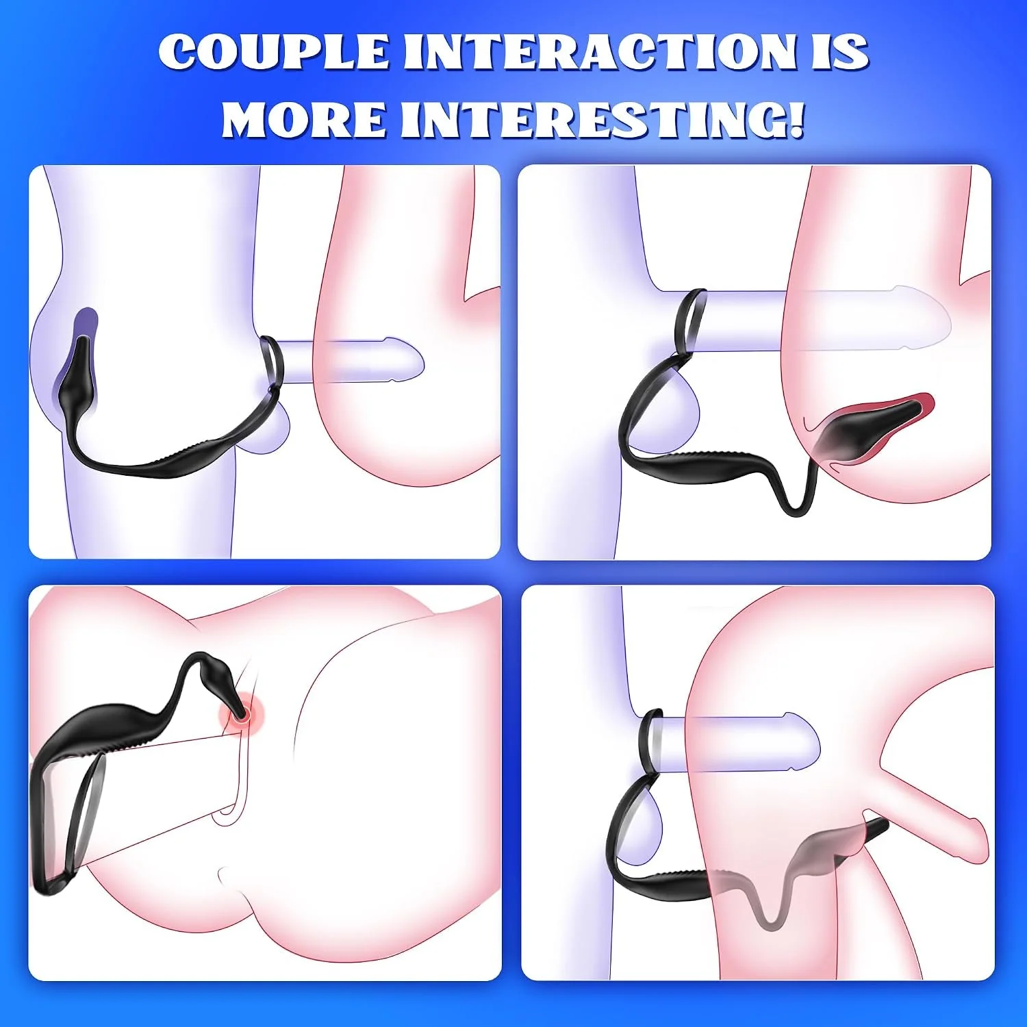 QuadRing 4-in-1 Prostate Massager Cock Ring - Image 6