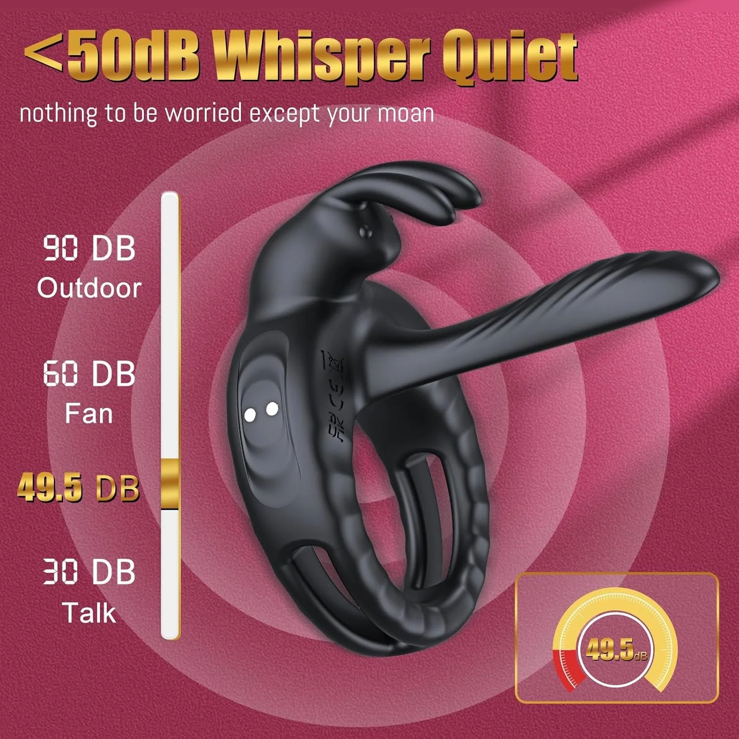 QuadRush 4-in-1 Vibrating Penis Ring - Image 6