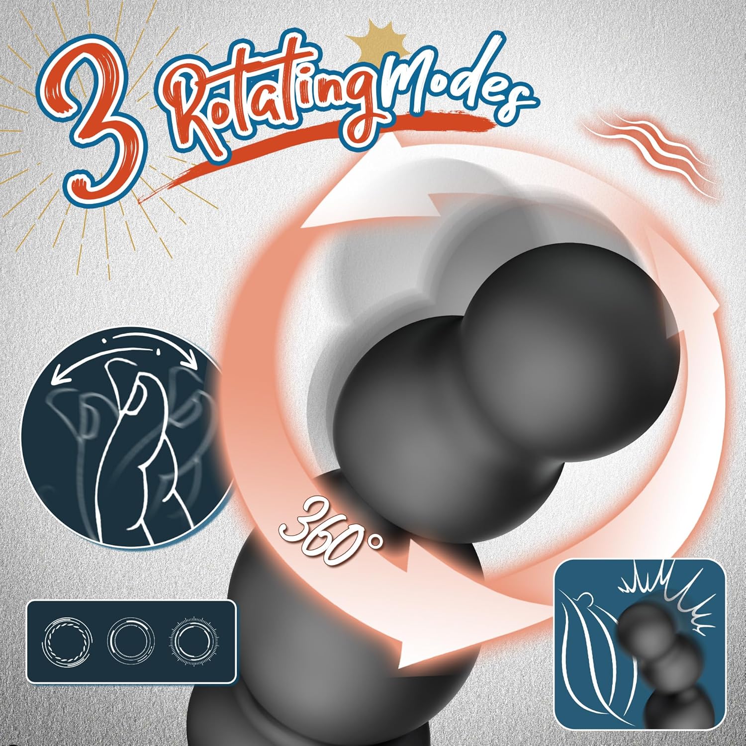 QuadVibe 4-in-1 Prostate Massager Cock Ring - Image 4