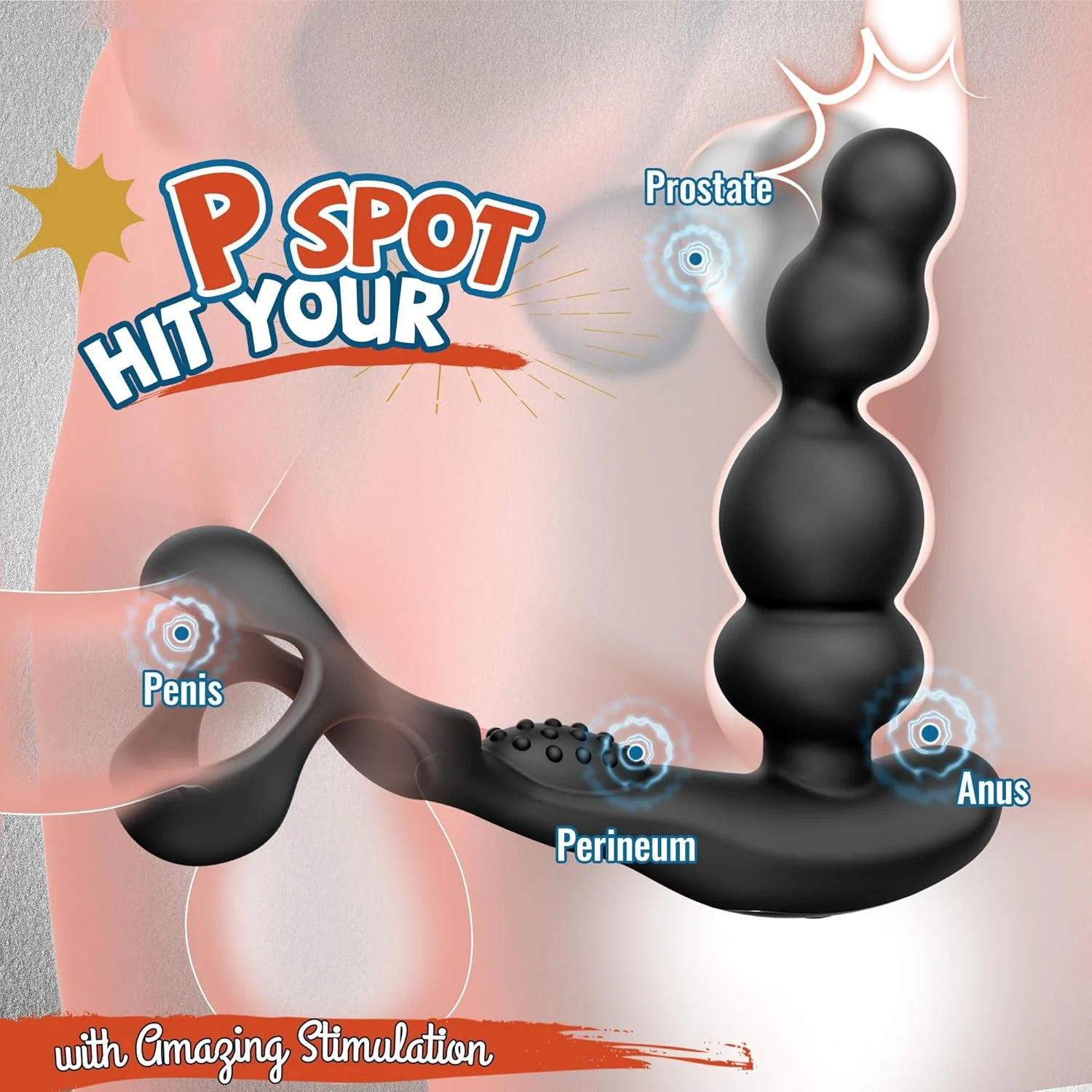 QuadVibe 4-in-1 Prostate Massager Cock Ring - Image 5