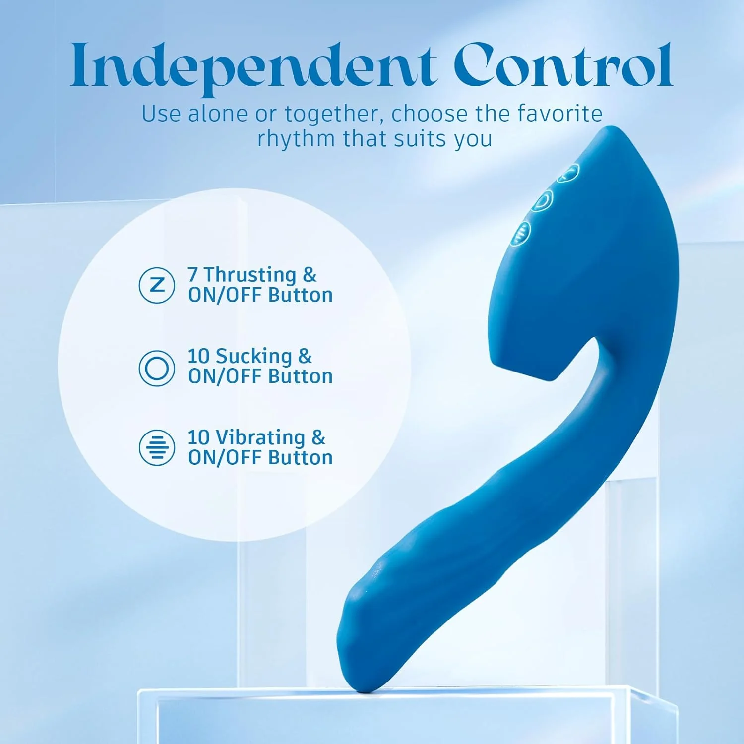QueenPulse 3-in-1 Sucking & Thrusting Vibrator - Image 9