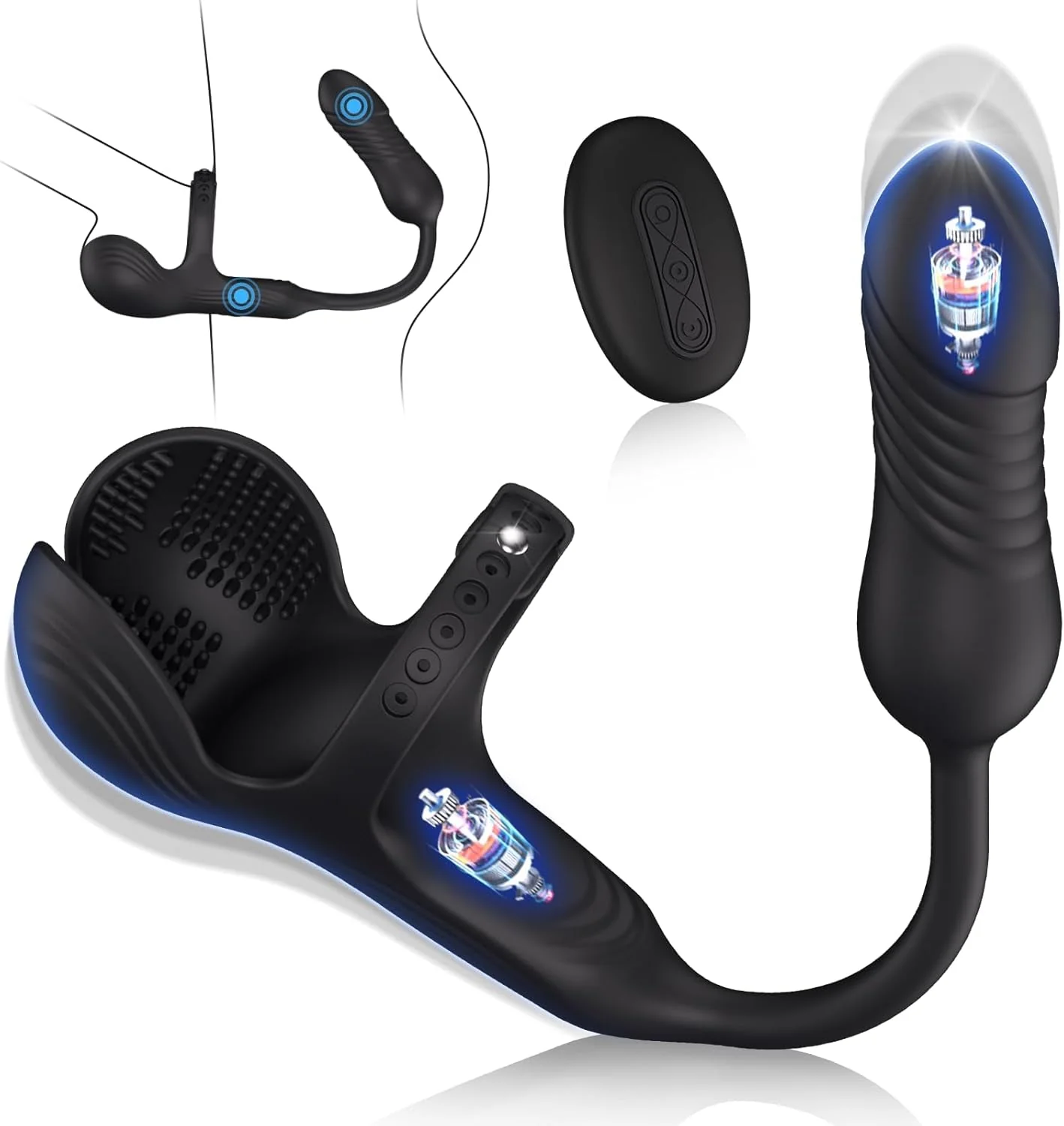 QuietCommand Thrusting Prostate Massager Cock Ring - Image 2