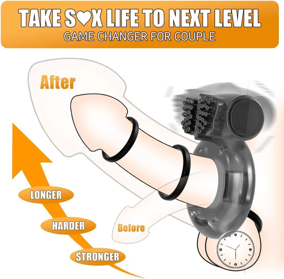 QuintetX Variety Cock Ring 5-Pack | Erection + Clit Vibe - Image 3