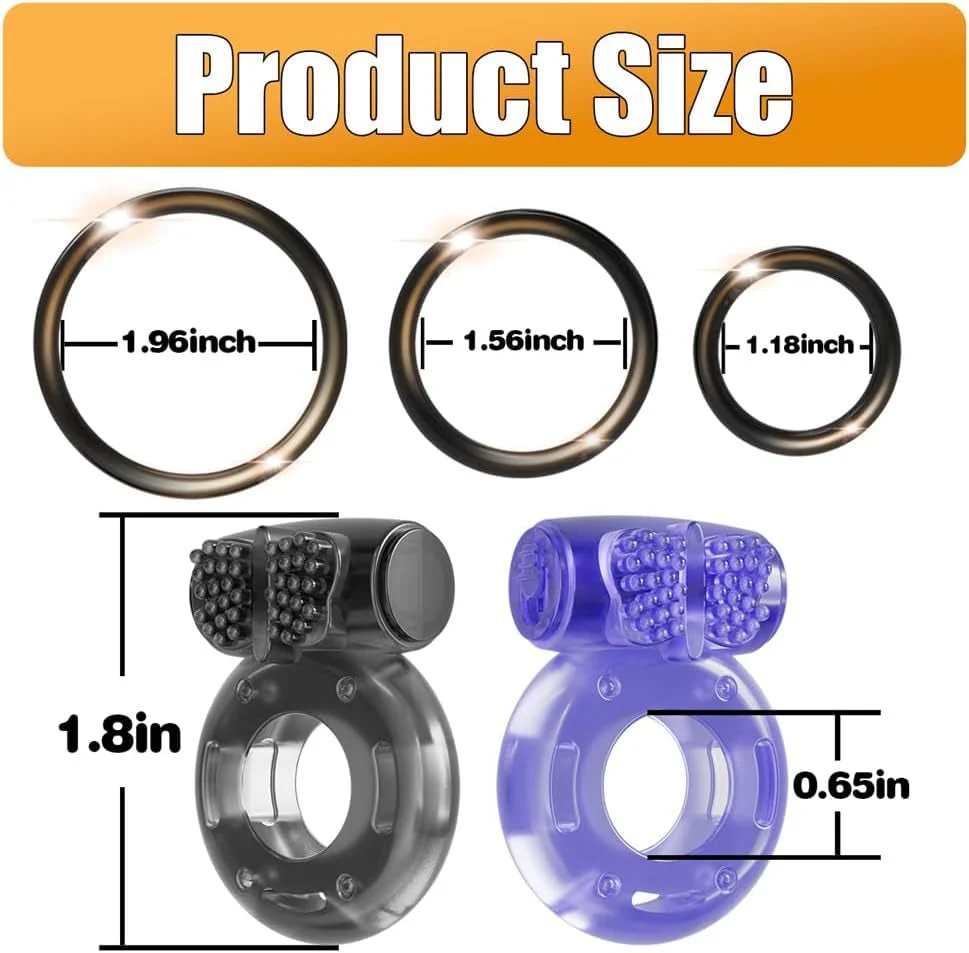 QuintetX Variety Cock Ring 5-Pack | Erection + Clit Vibe - Image 4