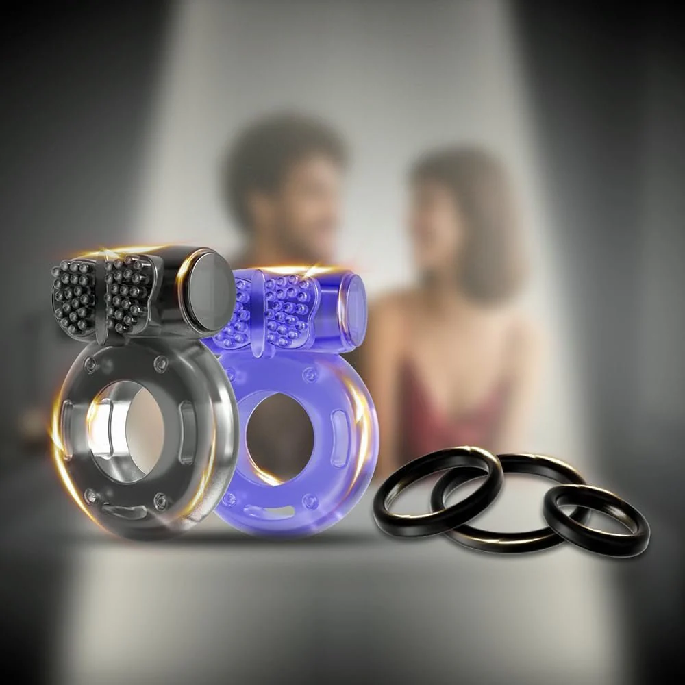QuintetX Variety Cock Ring 5-Pack | Erection + Clit Vibe - Image 5