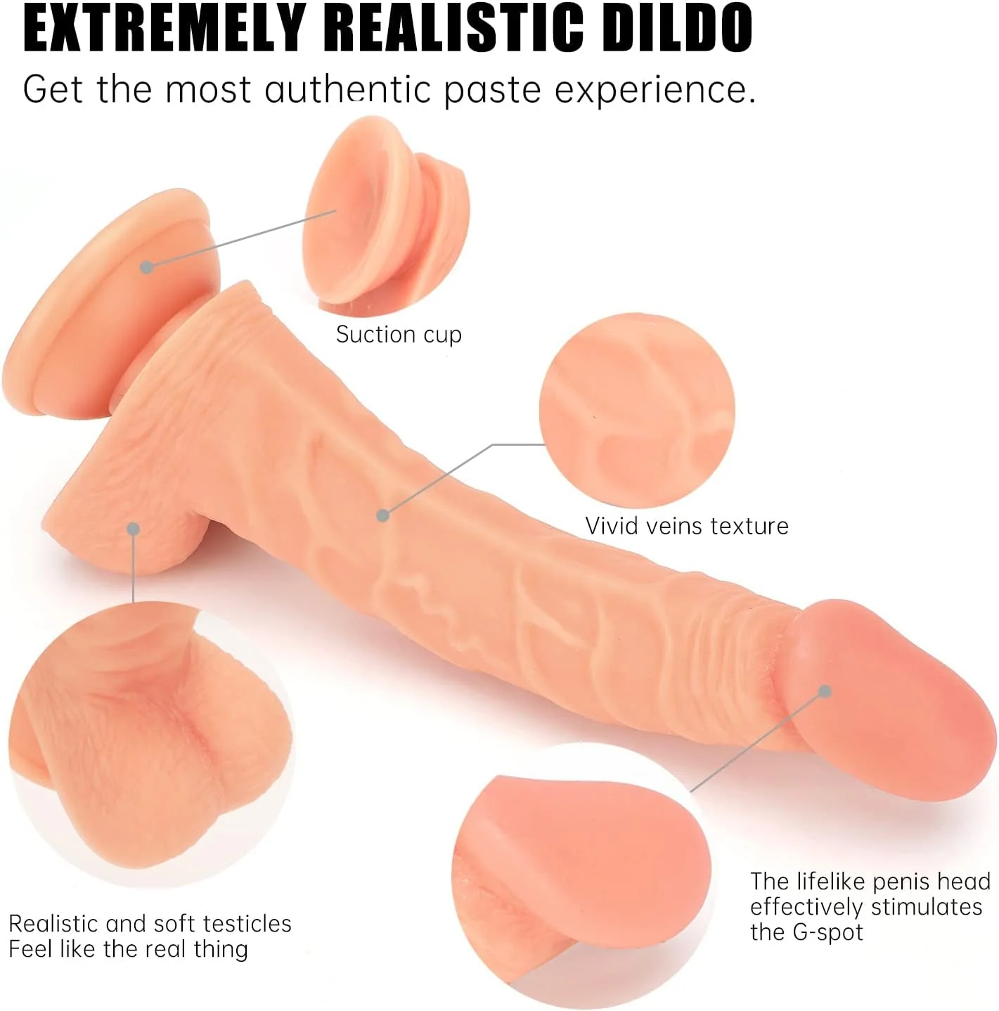 RealMate Realistic Silicone Strap-On Dildo & Harness - Image 4