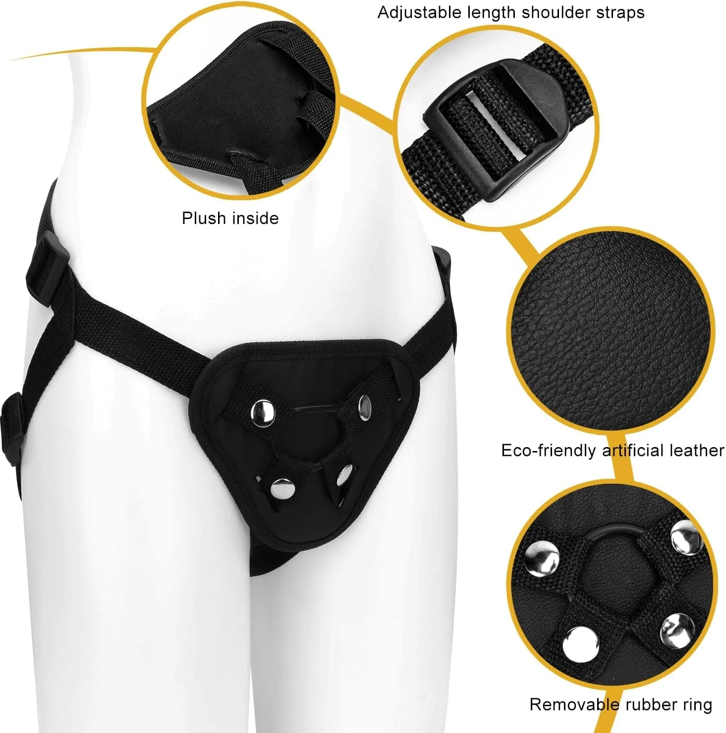 RealMate Realistic Silicone Strap-On Dildo & Harness - Image 5