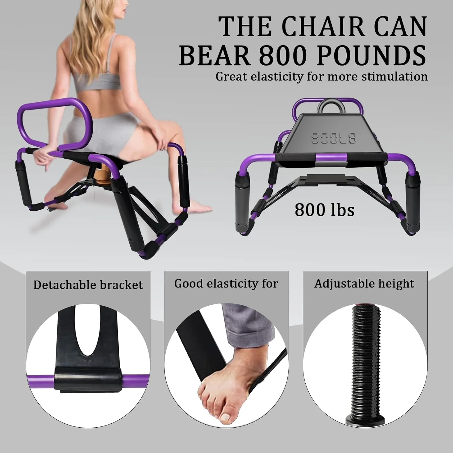 RhythmRide Adjustable Sex Chair with Bouncer Base & Handrail - Image 4
