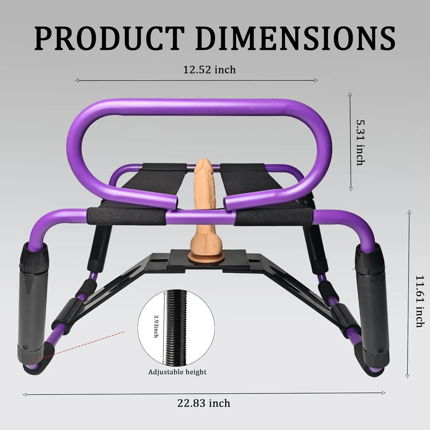 RhythmRide Adjustable Sex Chair with Bouncer Base & Handrail - Image 6