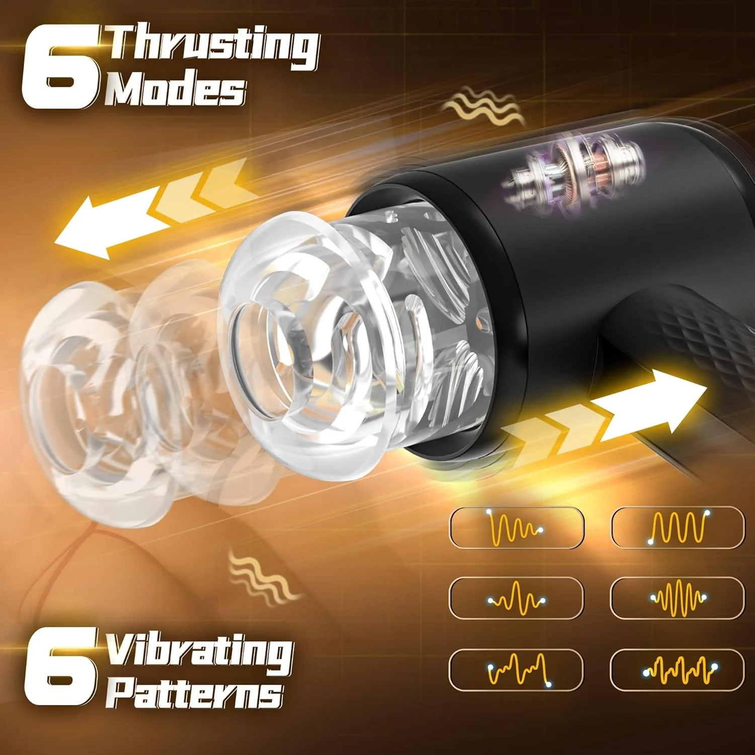 RhythmRide Thrusting Vibrating Male Stroker - Image 3