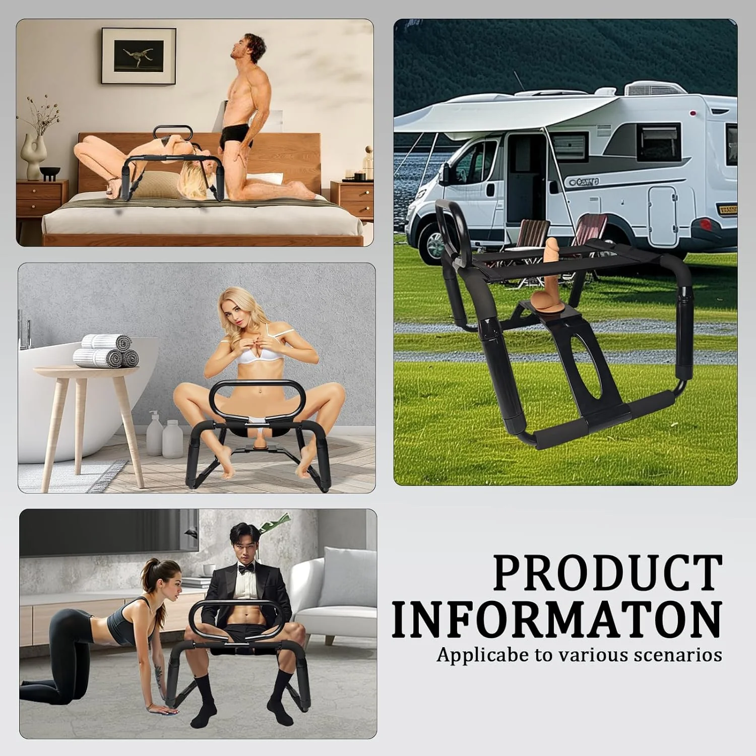 RhythmRise Adjustable Sex Chair with Dildo Mount - Image 3
