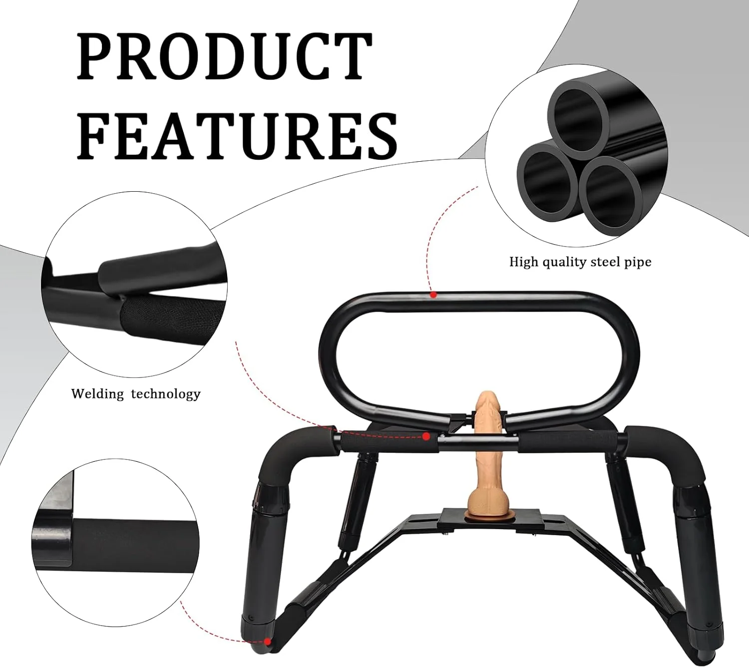 RhythmRise Adjustable Sex Chair with Dildo Mount - Image 5
