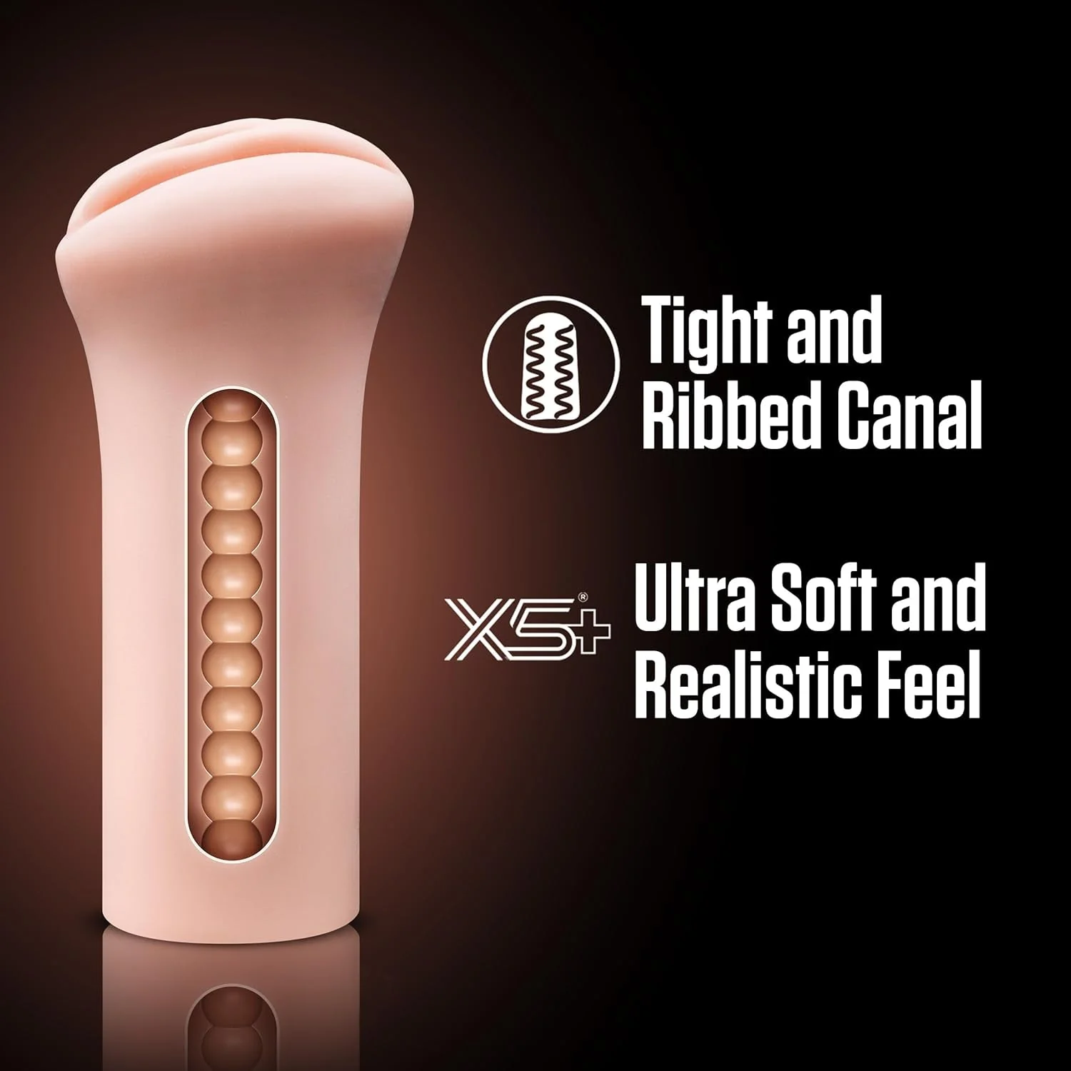RibbedMuse Realistic Ribbed Pocket Pussy Stroker - Image 4