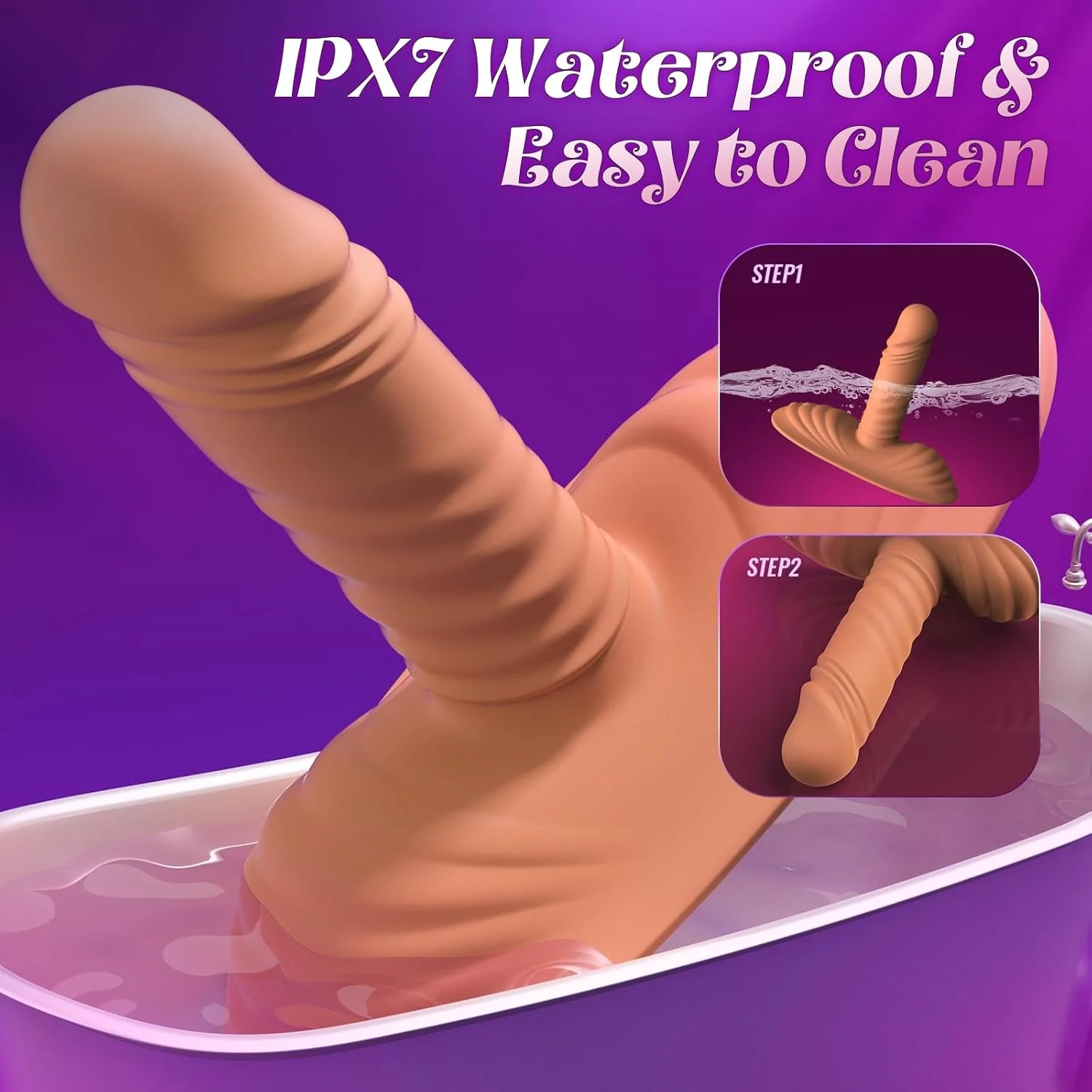 RideCrown  8-in-1 Thrusting Riding Dildo Vibrator - Image 7