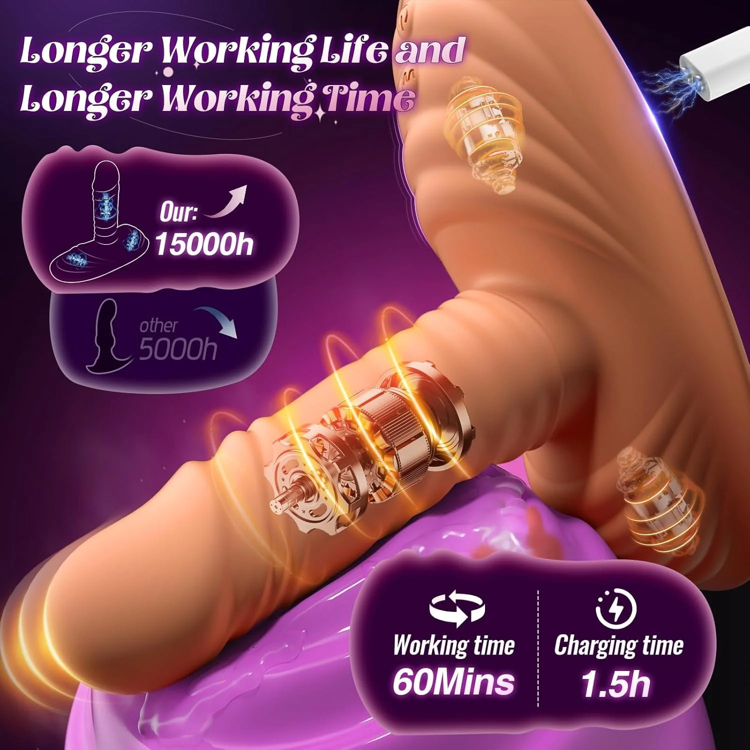 RideEcho 8-in-1 AI Sync Thrusting Riding Dildo - Image 8