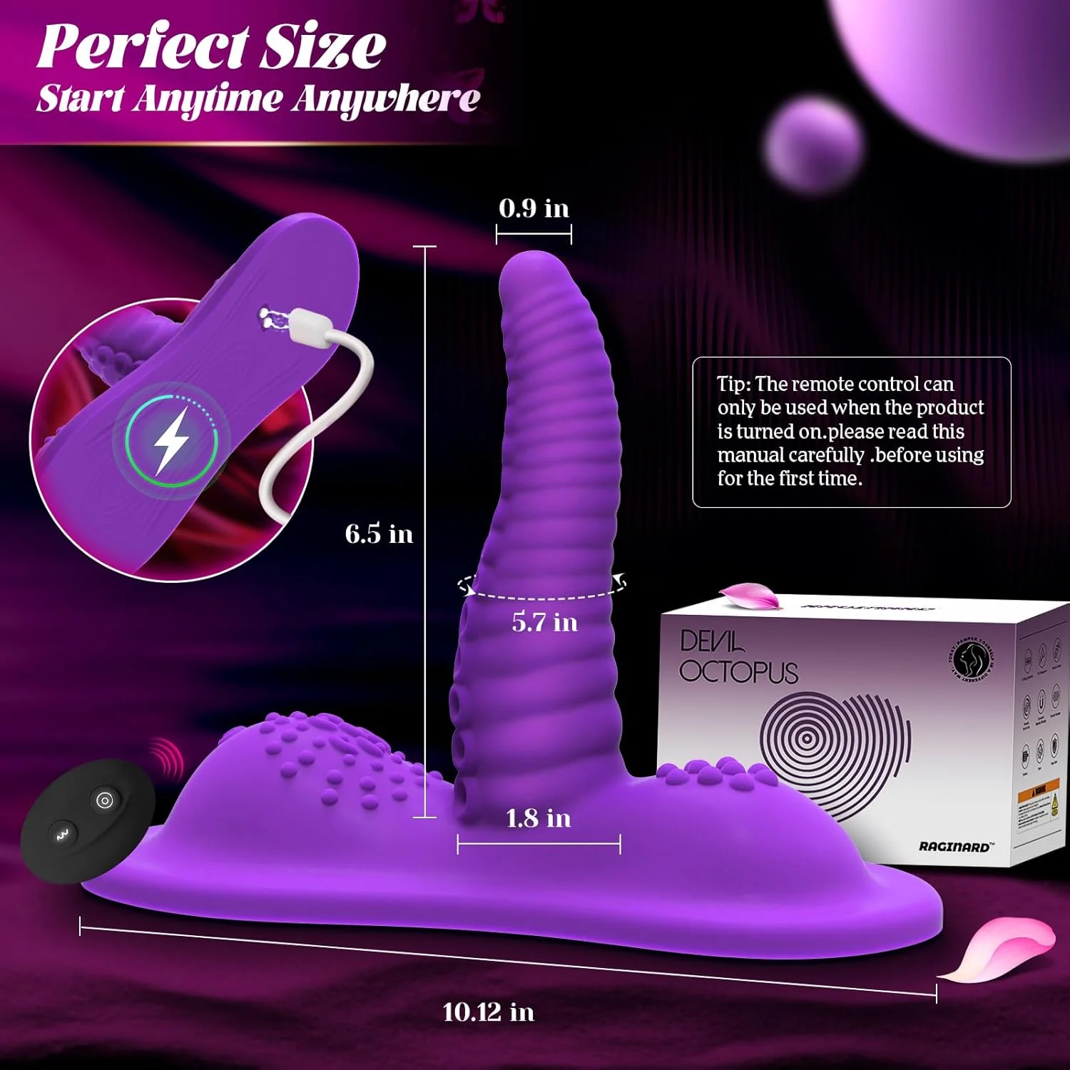 RideTide Ride-On Tentacle Dildo Vibrator - Image 7